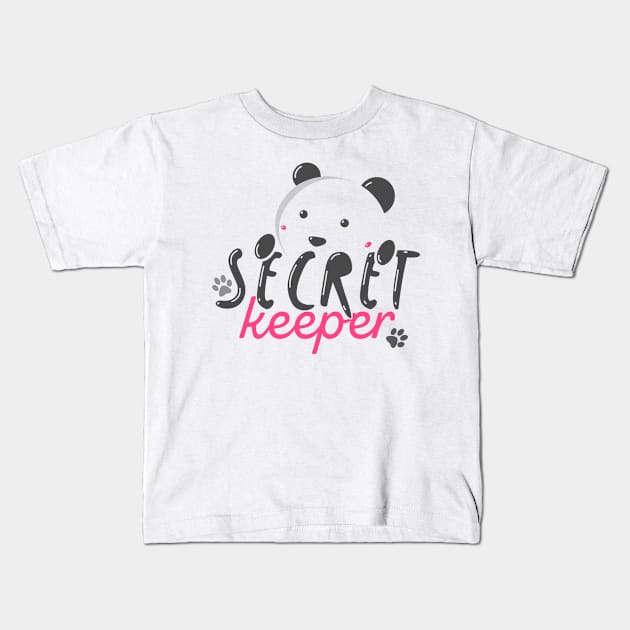 Teddy bear secret keeper Kids T-Shirt by waelf